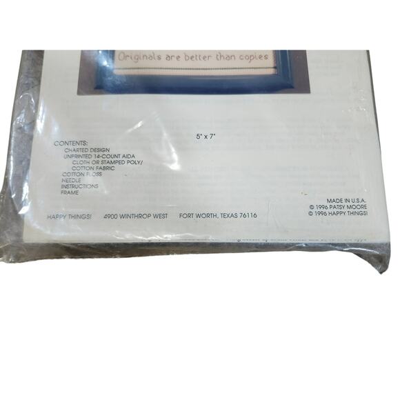 Happy Things "Be Yourself" Sheep Cross Stitch Kit 163/800 Patsy Moore 5x7 USA - Picture 3 of 4